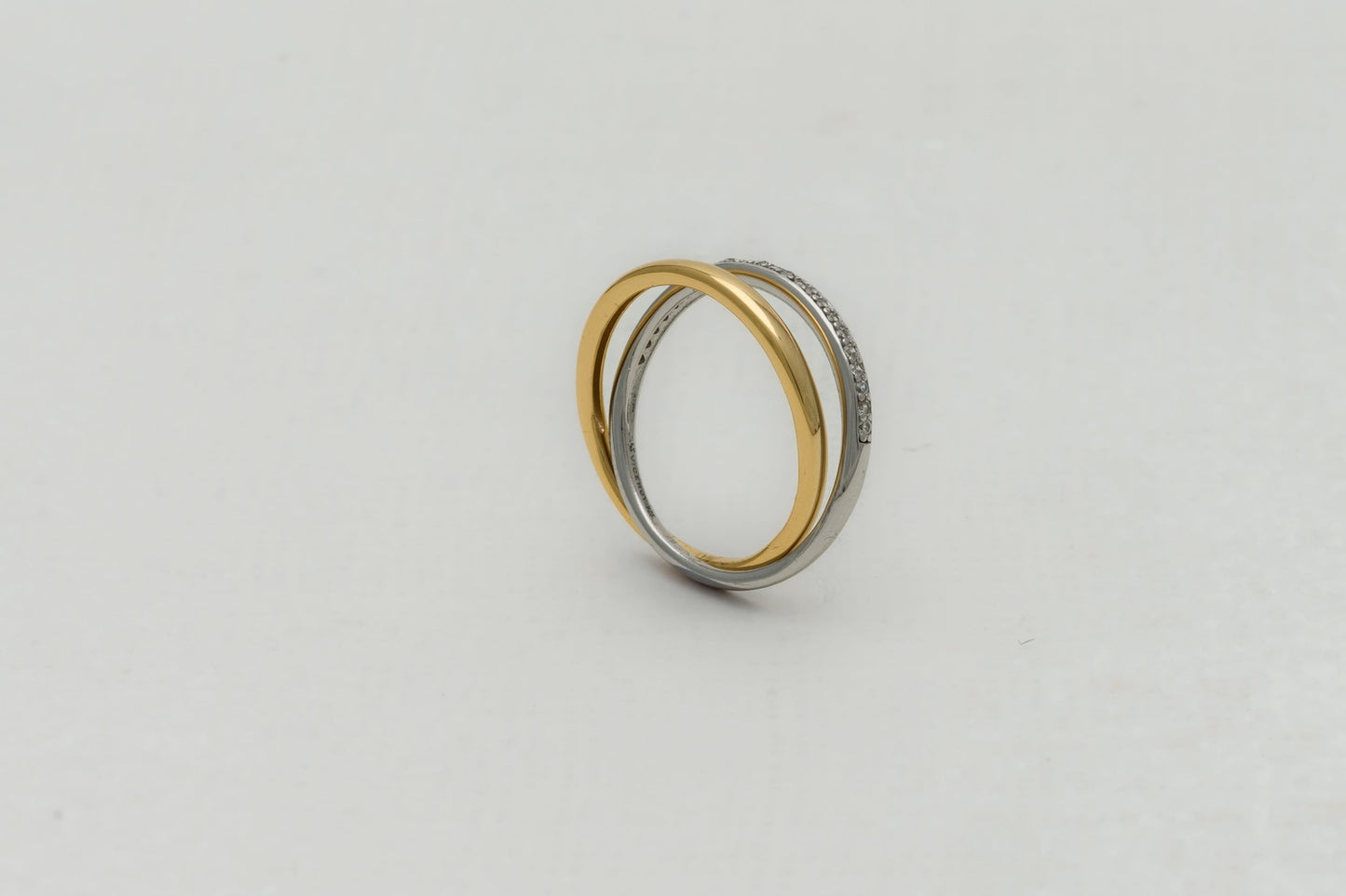 Anillo plata bicolor