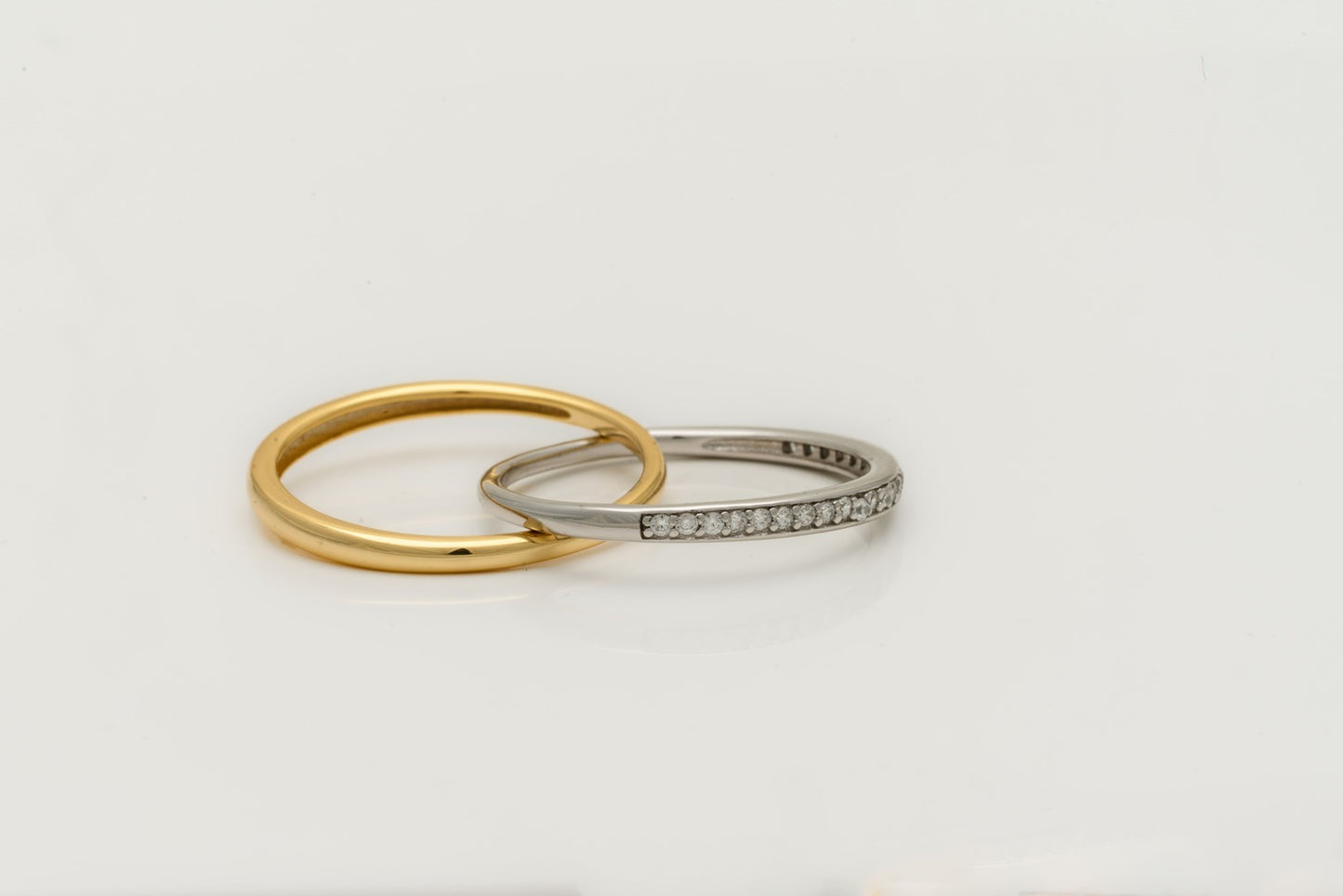 Anillo plata bicolor